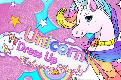 Unicorn Dress Up Coloring Book game thumbnail