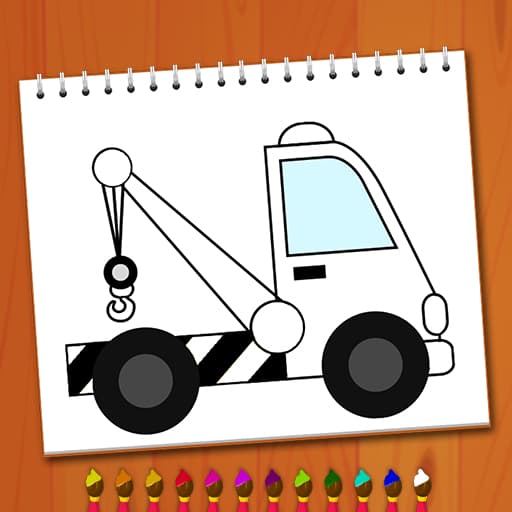 Coloring Book Excavator Trucks game thumbnail