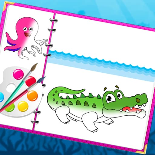 Sea Creatures Coloring Book game thumbnail