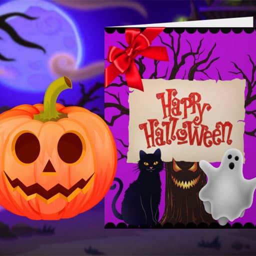 Happy Halloween Princess Card Designer game thumbnail