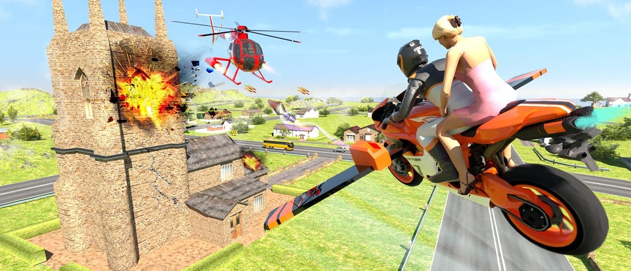 Flying Motorbike Driving Simulator game thumbnail