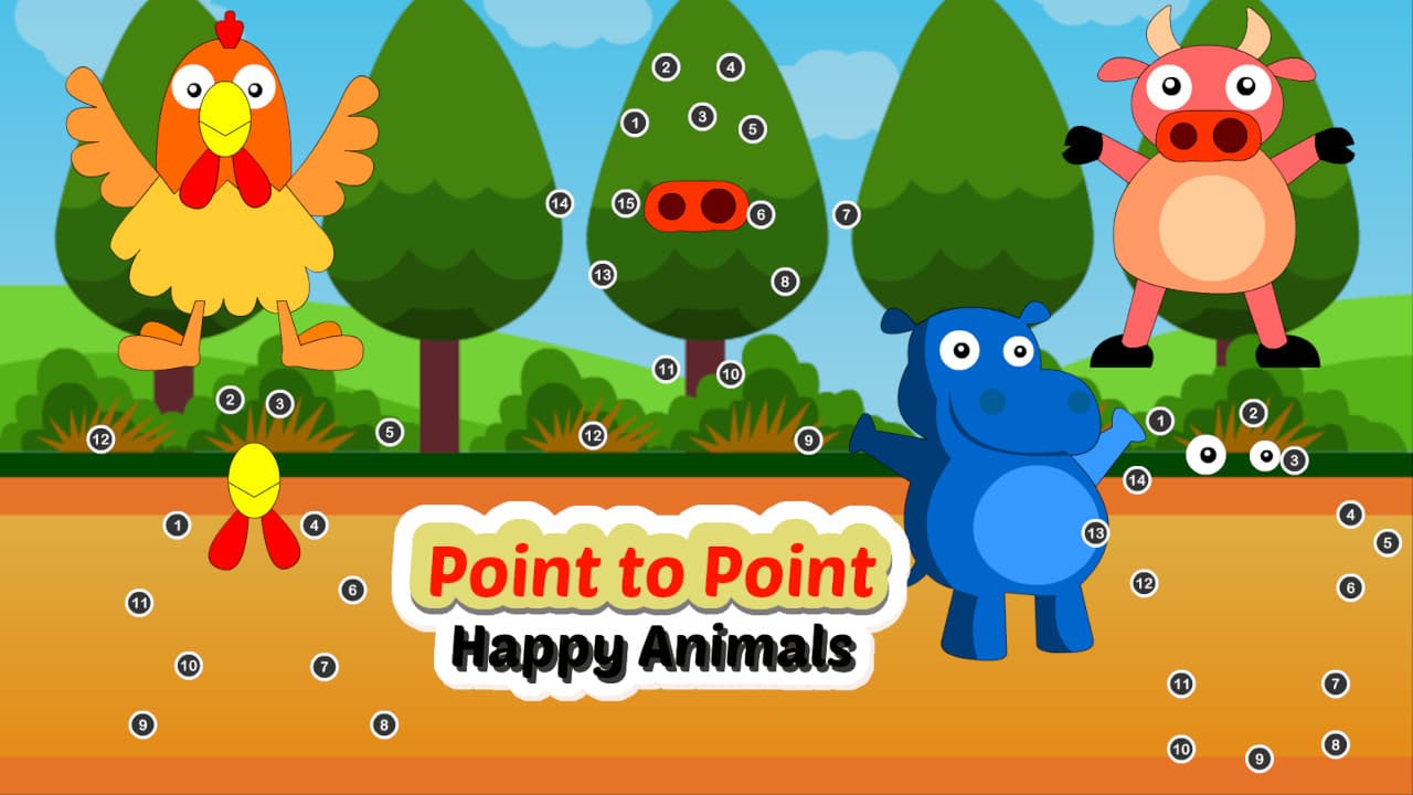 Point to Point Happy Animals game thumbnail