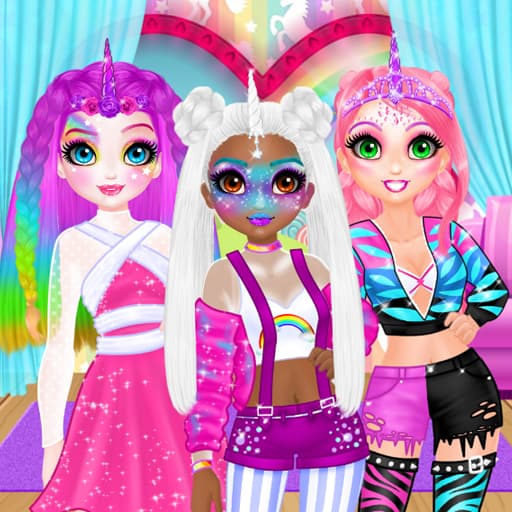 Miss Charming Unicorn Hairstyle game thumbnail
