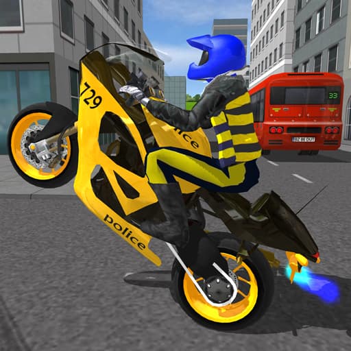 Police MotorBike Race Simulator 3D game thumbnail