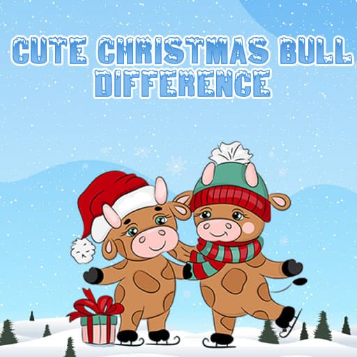 Cute Christmas Bull Difference game thumbnail