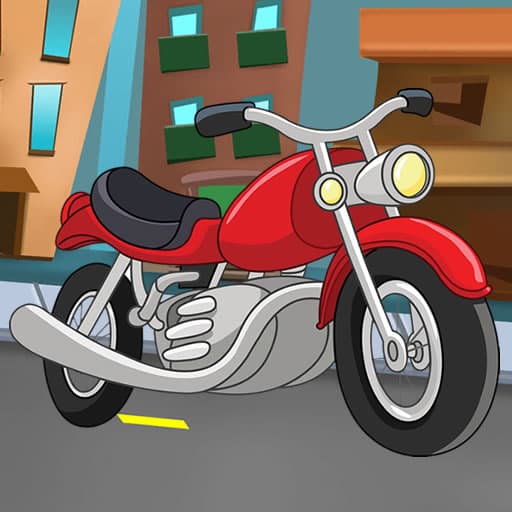 Cartoon Motorbike Jigsaw game thumbnail