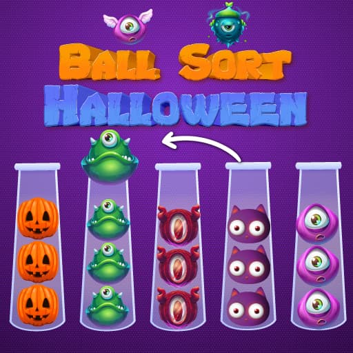 Ball Sort Halloween game thumbnail