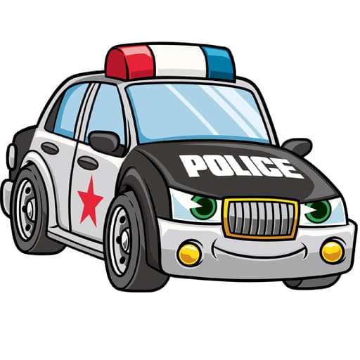 Cartoon Police Car Slide game thumbnail