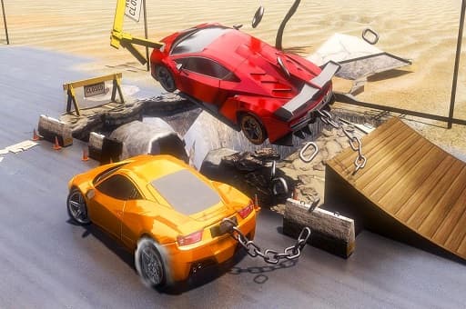 Chained Car Stunts Race Mega Ramp GT Racing game thumbnail