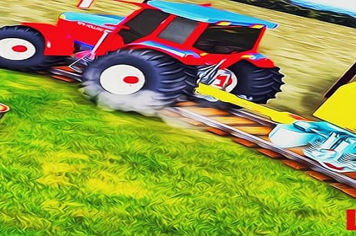 Heavy Duty Tractor Towing Train Games game thumbnail