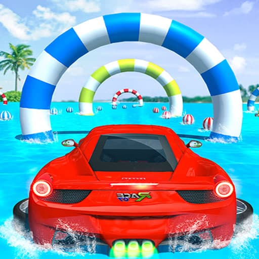 Water Surfing Car Stunts Car Racing Game game thumbnail