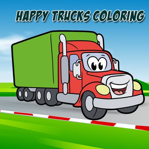 Happy Trucks Coloring game thumbnail