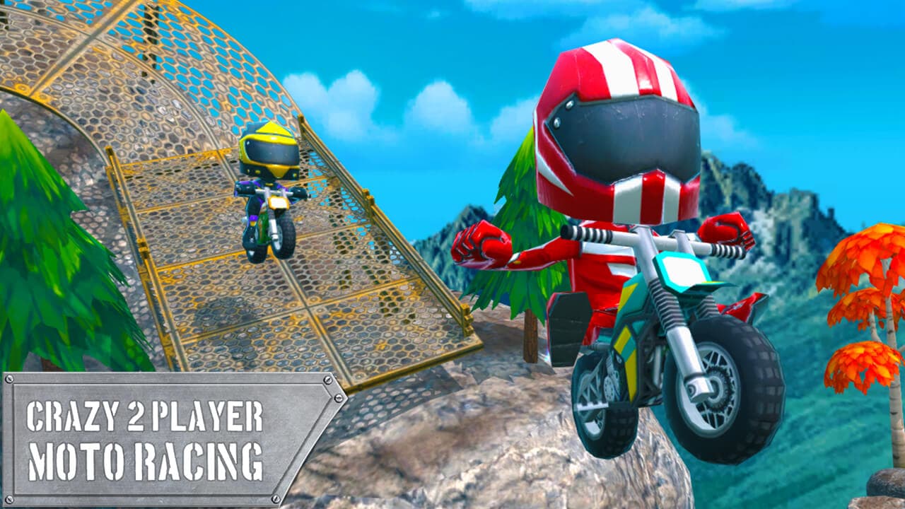 Crazy 2 Player Moto Racing game thumbnail