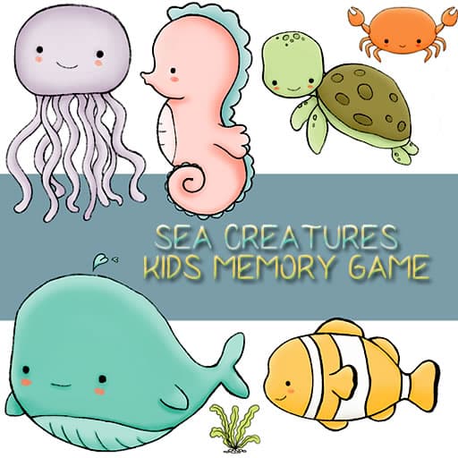 Kids Memory Sea Creatures game thumbnail