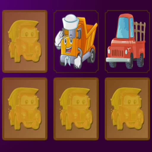 Cartoon Trucks Memory game thumbnail