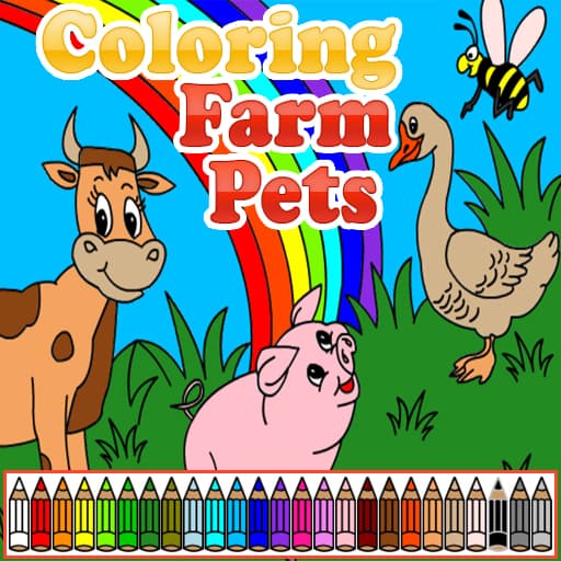 Coloring Farm Pets game thumbnail