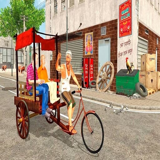 City Public Cycle Rickshaw Driving Simulator game thumbnail