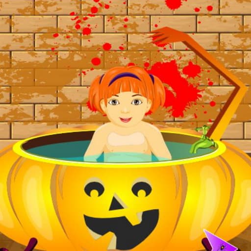 Little Baby Halloween Bathing game thumbnail