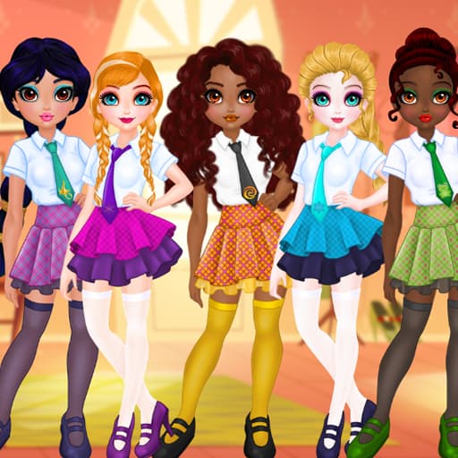 Princesses BFF Rush to School game thumbnail