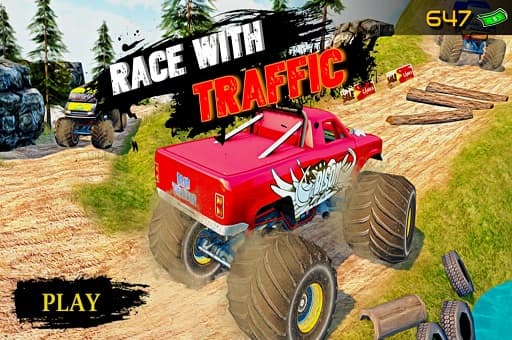 Ultimate MonterTruck Race With Traffic 3D game thumbnail