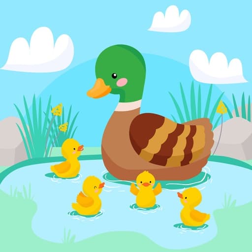 Mother Duck and Ducklings Jigsaw game thumbnail