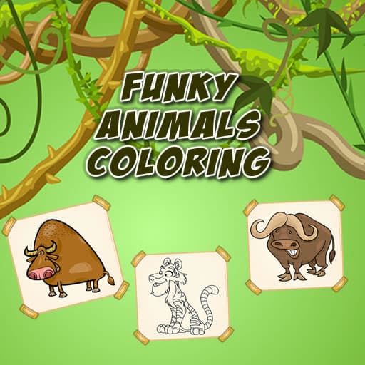 Funky Animals Coloring game thumbnail