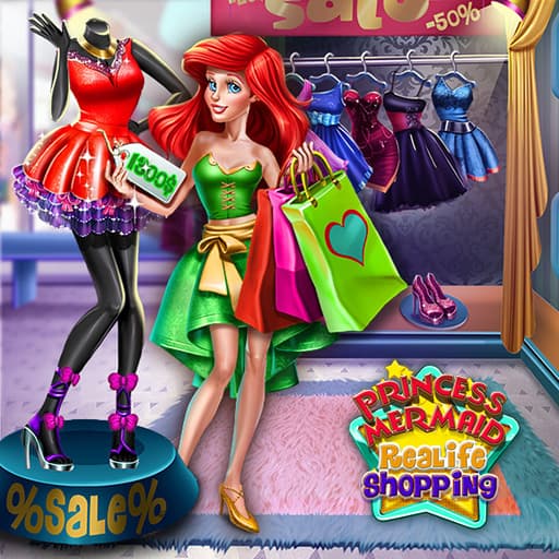 Princess Mermaid Realife Shopping game thumbnail