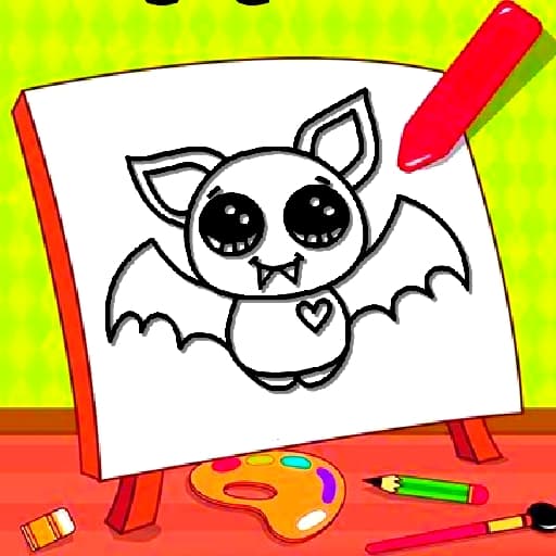 Easy Kids Coloring Bat game thumbnail