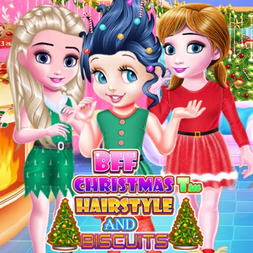 BFF Christmas Tree Hairstyle And Biscuits game thumbnail