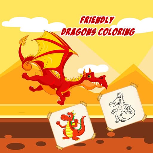 Friendly Dragons Coloring game thumbnail