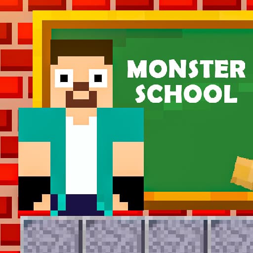 Herobrine vs Monster School game thumbnail