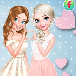 Anna And Elsa Glittery Bridesmaids  game thumbnail
