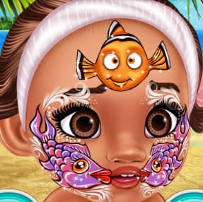 Baby Moana Face Art  game thumbnail