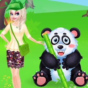 Elsa Happy Time In Zoo  game thumbnail