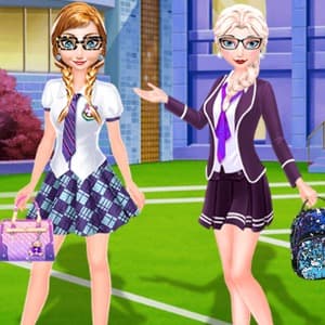 Frozen Sisters Back To School  game thumbnail