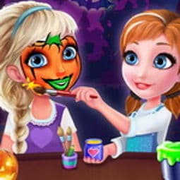 Frozen Sisters Halloween Face game thumbnail