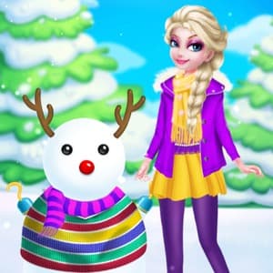 Princess Elsa And Snowman  game thumbnail