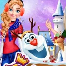 Princesses And Olaf's Winter Style game thumbnail