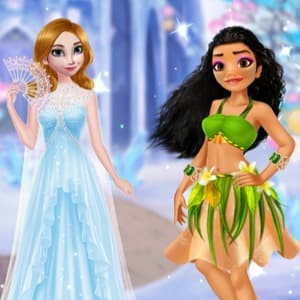 Princesses Winter Make Up  game thumbnail