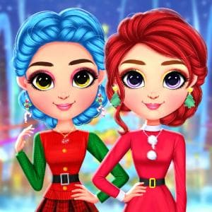 Rainbow Girls Christmas Outfits game thumbnail